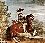 Equestrian Portrait of Philip IV by Diego Rodriguez de Silva Velazquez